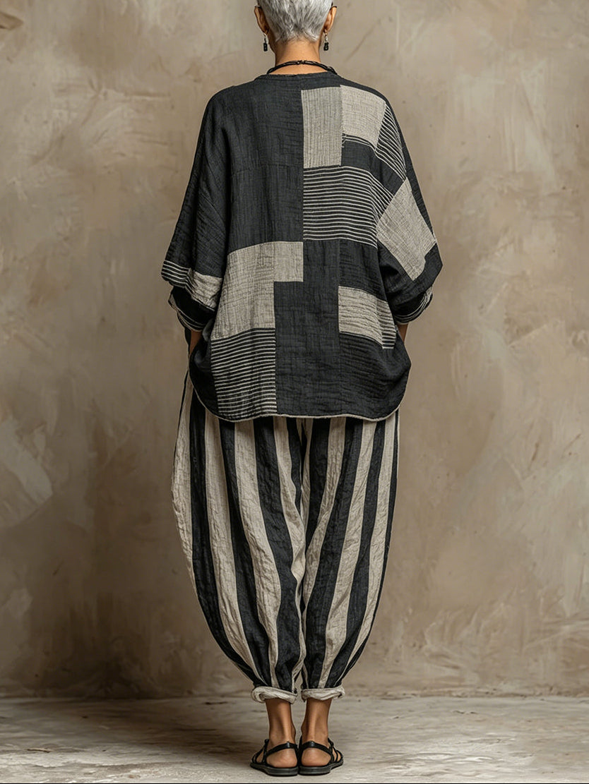 Alina | Color-Block Lounge Set