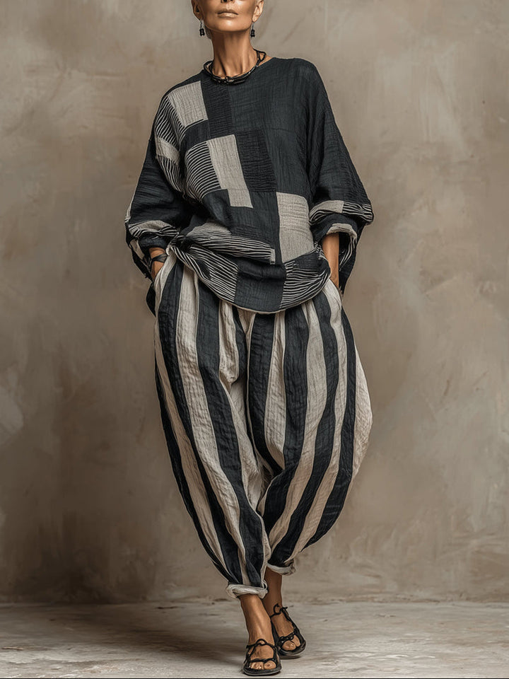 Alina | Color-Block Lounge Set