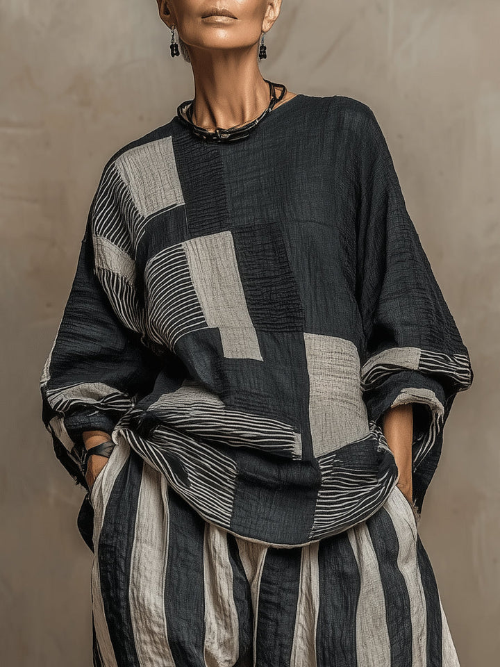 Alina | Color-Block Lounge Set