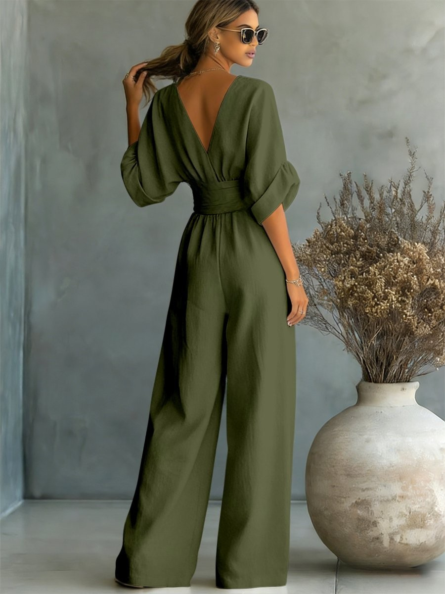 Amelia | Essential V-Neck Jumpsuit