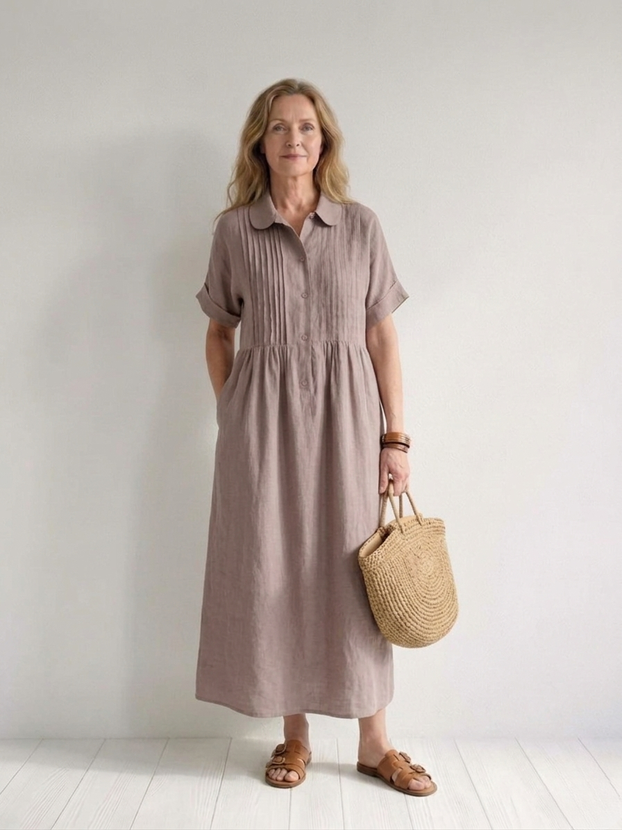 Lysandra | Effortless Cotton Shirt Dress