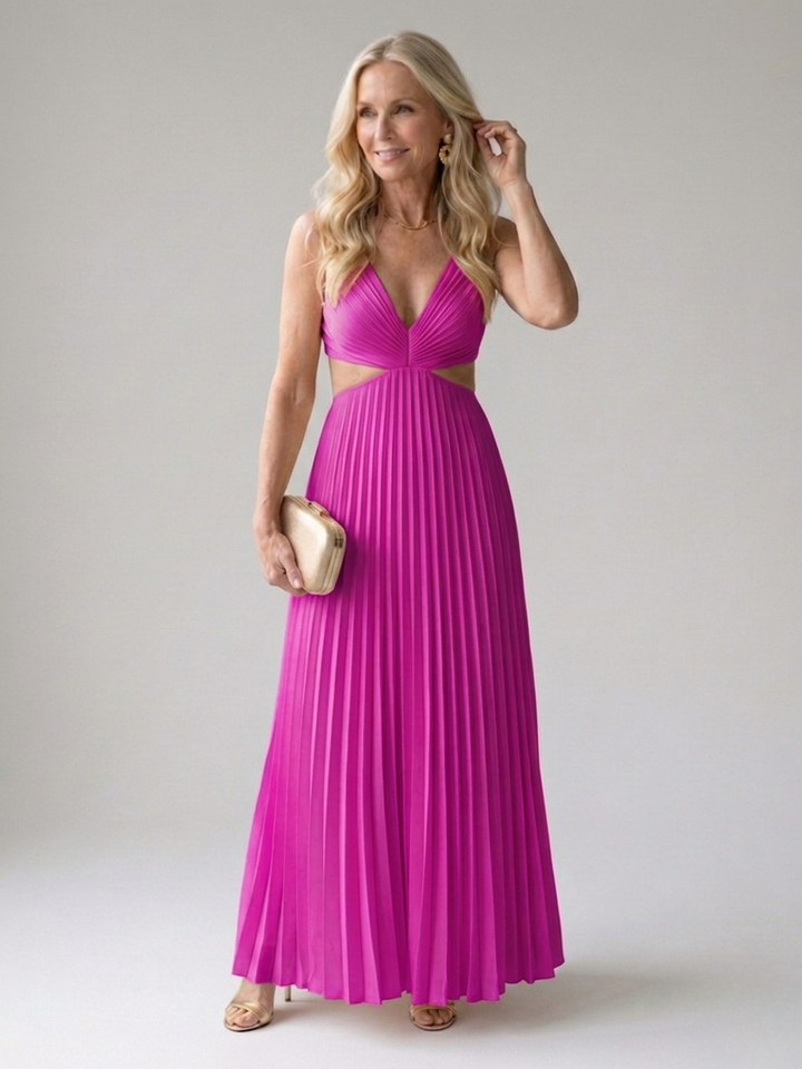 Sanne | Elegant Pleated Midi Dress