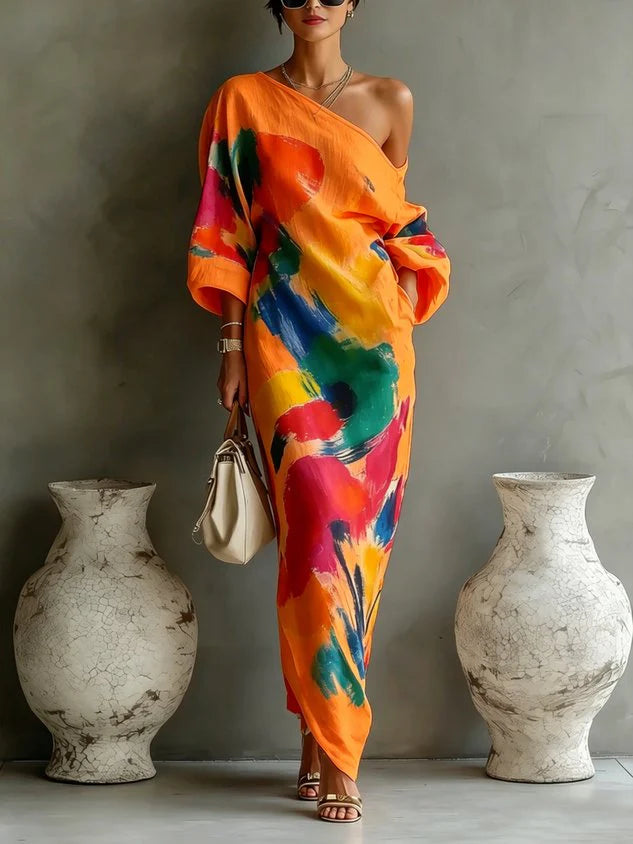 Sienna | Elegant One-Shoulder Maxi Dress