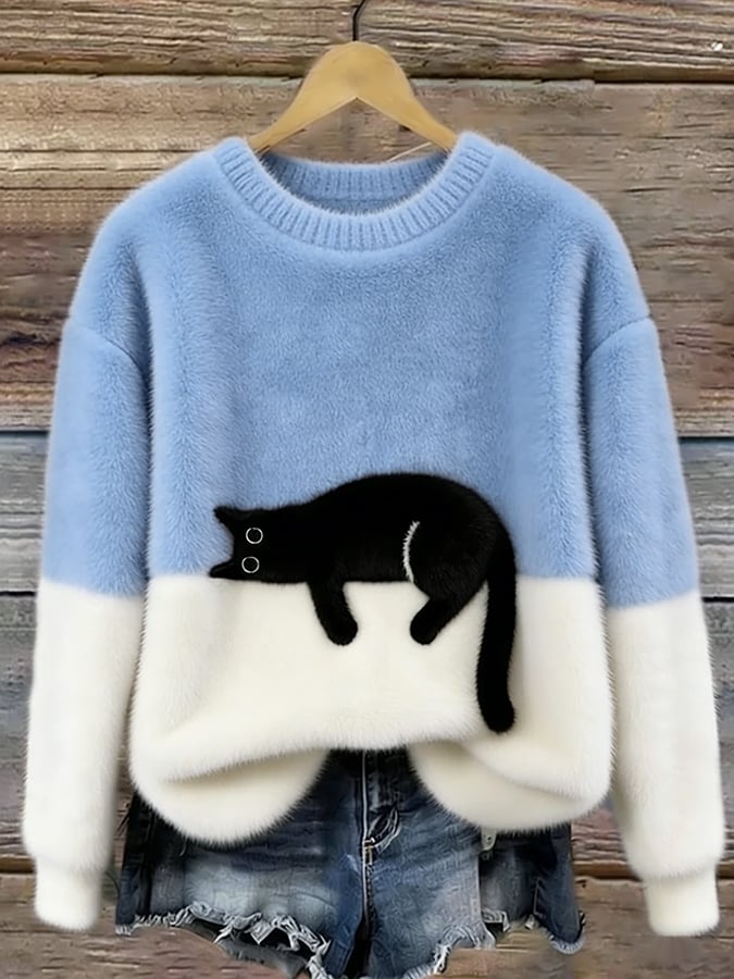 Fairmont | Casual Cat Graphic Sweater