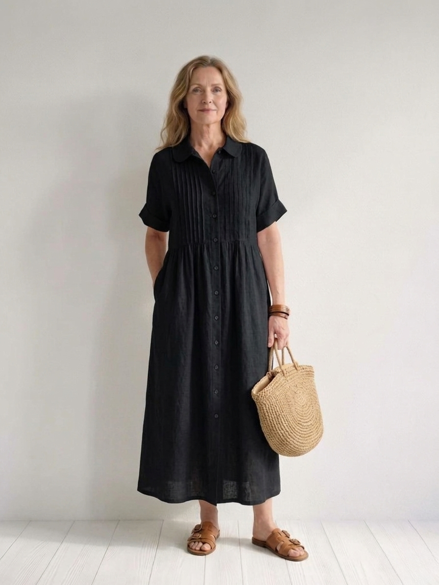 Lysandra | Effortless Cotton Shirt Dress