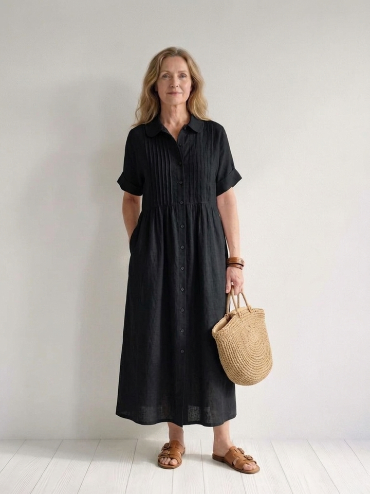 Lysandra | Effortless Cotton Shirt Dress
