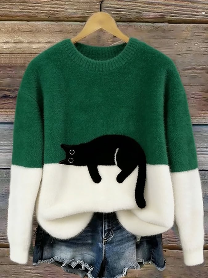 Fairmont | Casual Cat Graphic Sweater