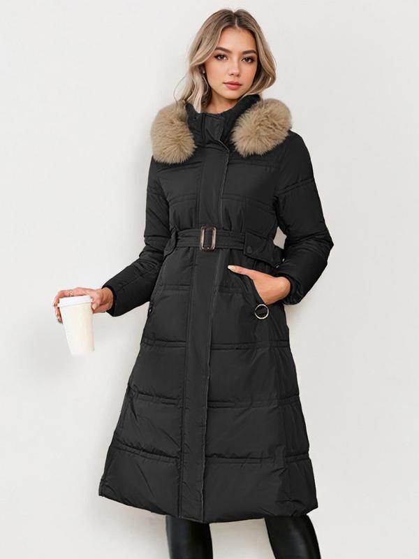 LEYLA | Stylish Plush Coat with Waist Tie for Cozy Fall &amp; Winter