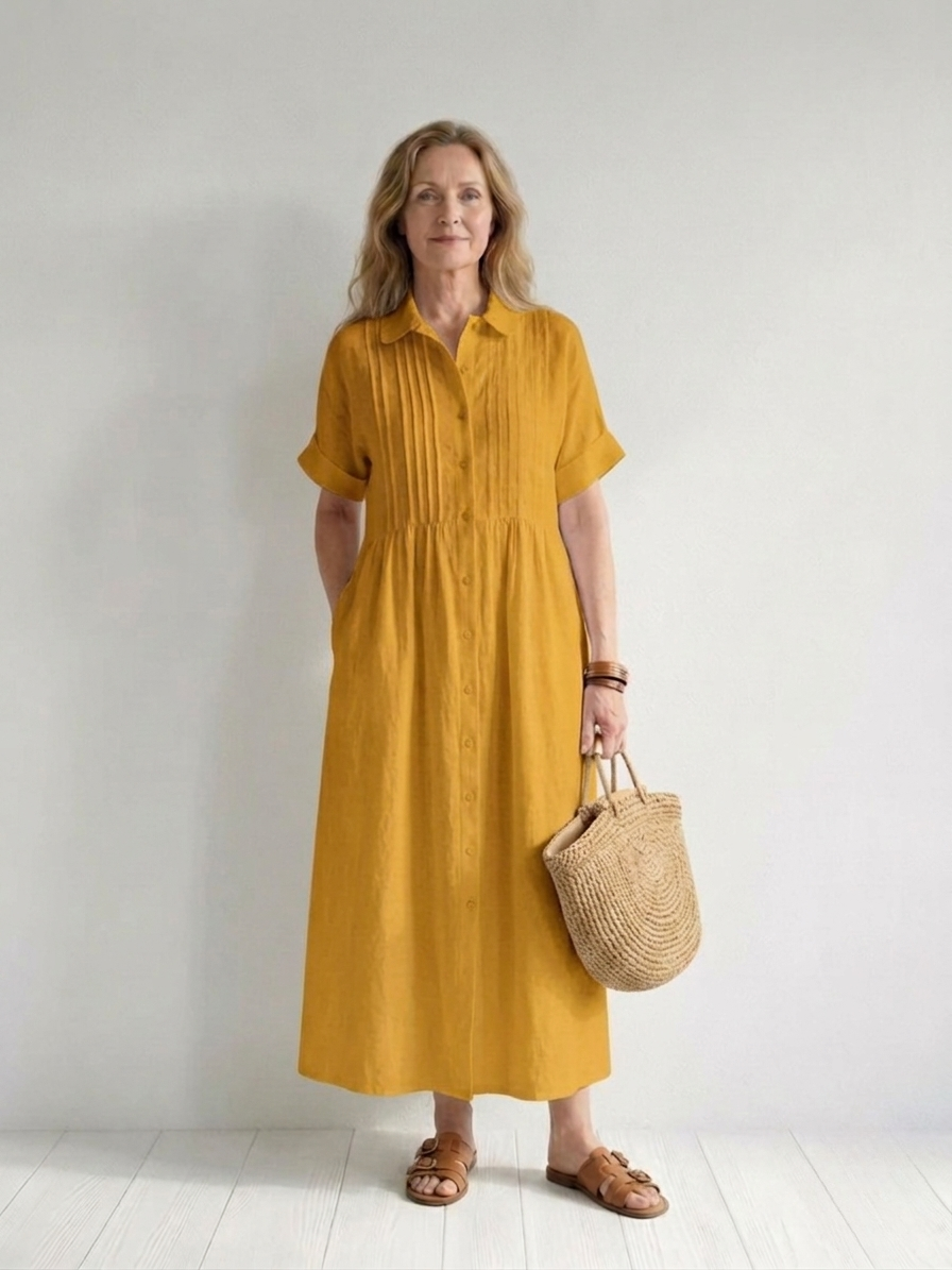 Lysandra | Effortless Cotton Shirt Dress