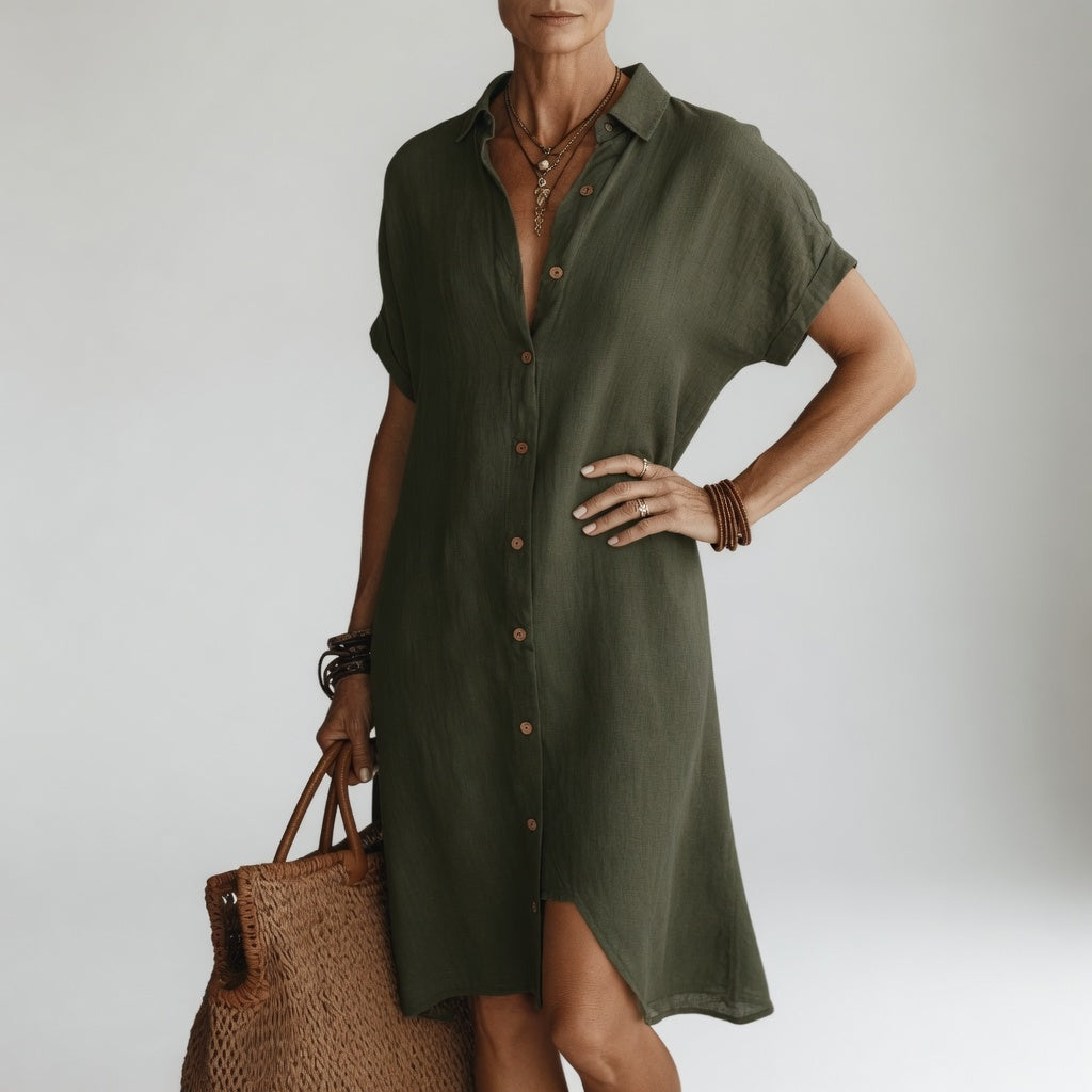 Evanelie | Midi Shirt Dress
