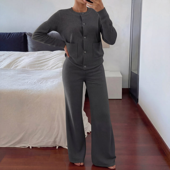 LUCIA | Cozy Knit Sweater &amp; Wide Leg Two-Piece Set