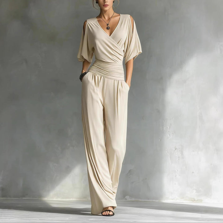 Elena | Wrap V-Neck Jumpsuit