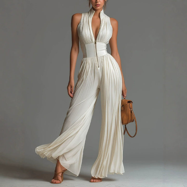 Ivy | Pleated Wide-Leg Jumpsuit
