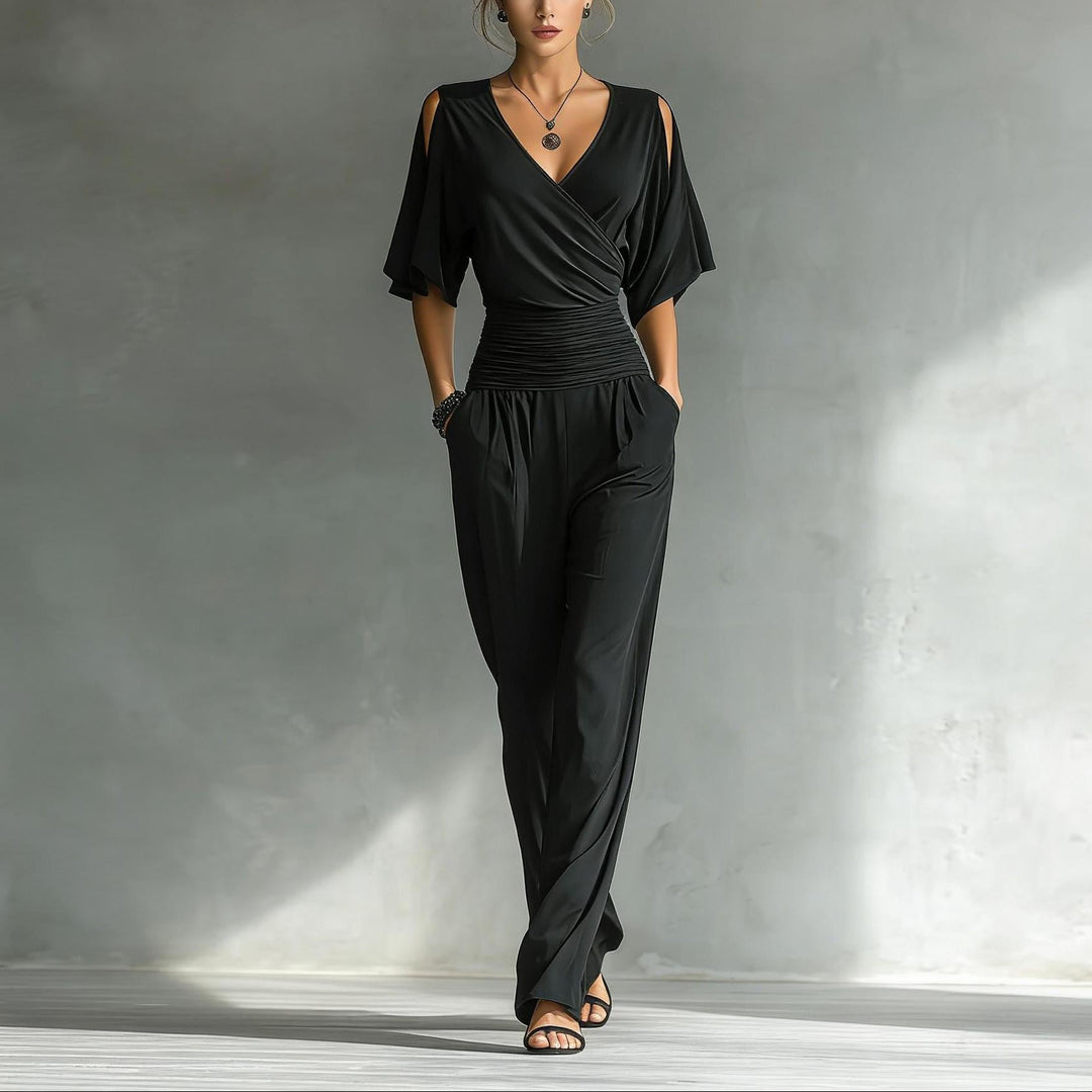 Elena | Wrap V-Neck Jumpsuit