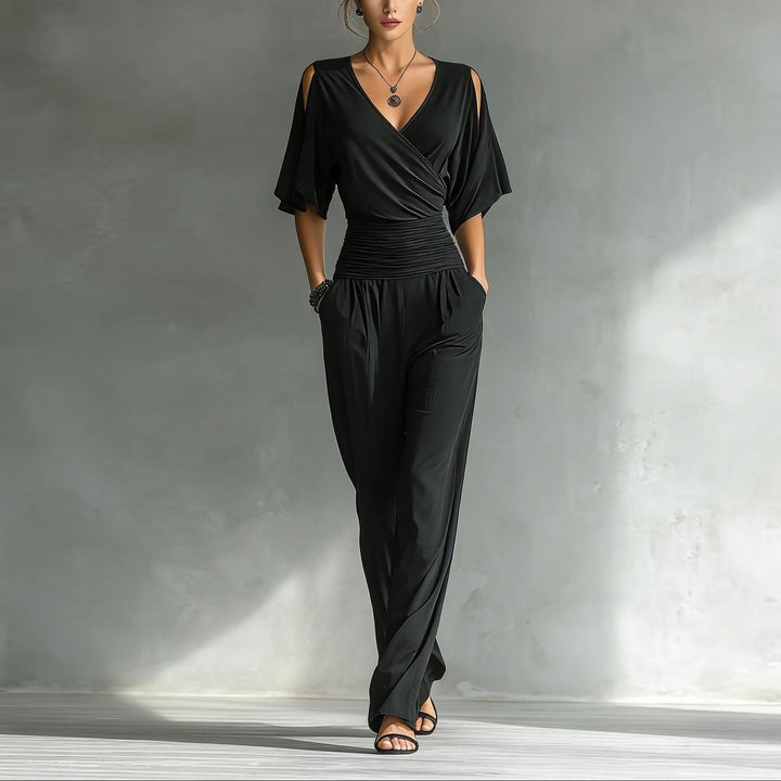 Elena | Wrap V-Neck Jumpsuit
