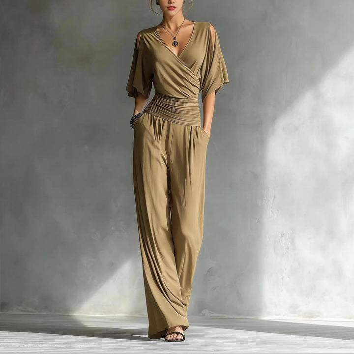 Elena | Wrap V-Neck Jumpsuit
