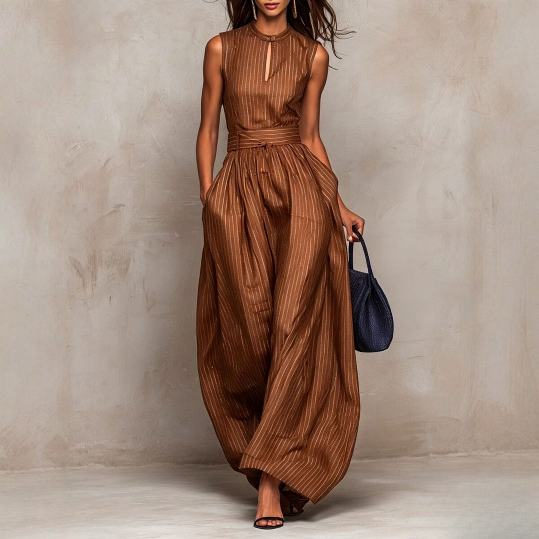 Genevieve | Striped Wide-Leg Jumpsuit