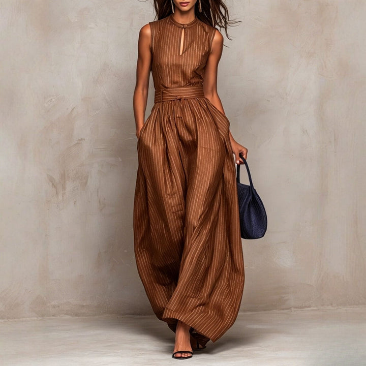 Genevieve | Striped Wide-Leg Jumpsuit