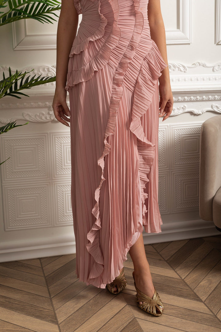 Rosalie | Pleated Long Dress