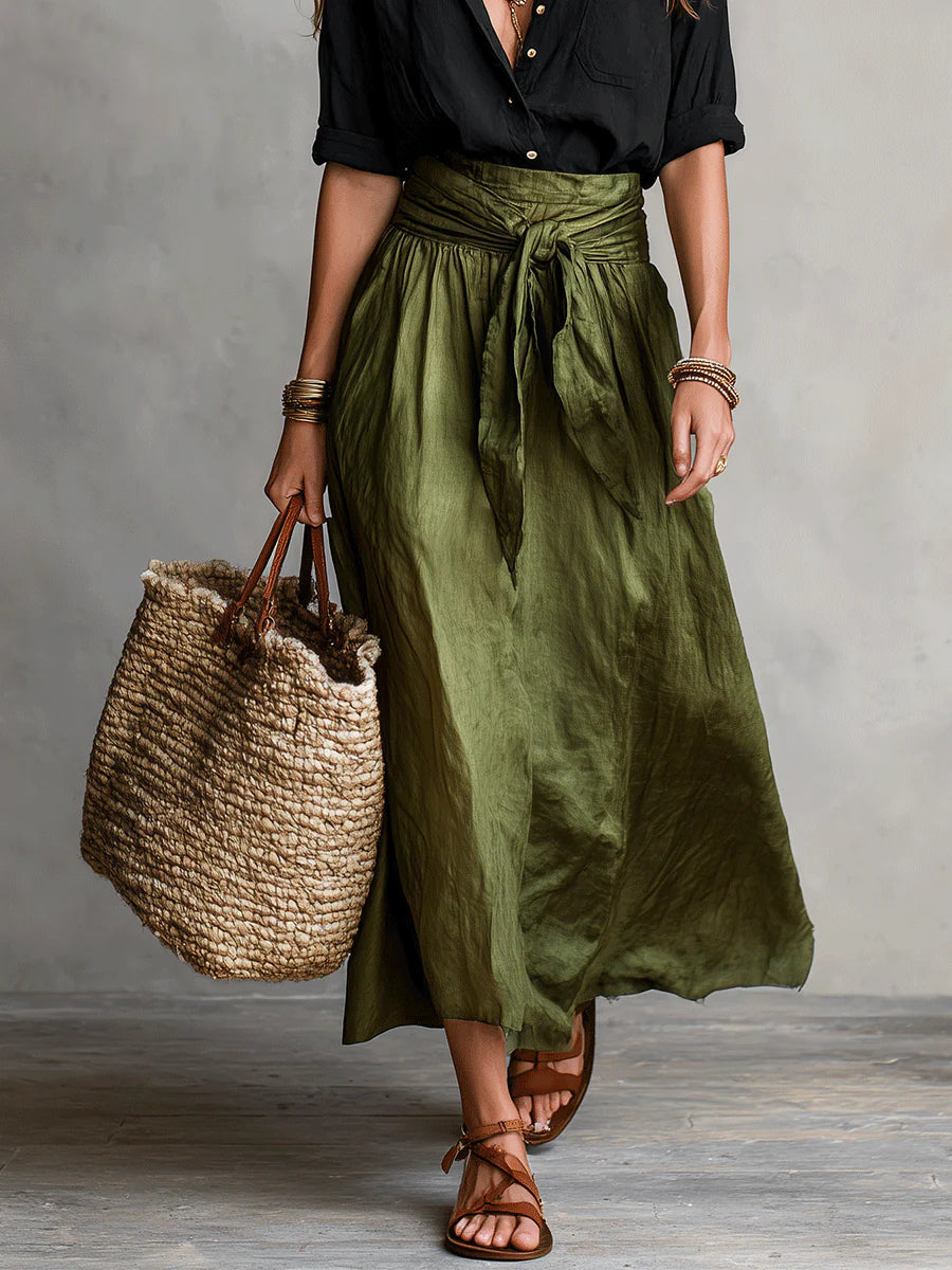Abbie | Shirt &amp; Midi Skirt Set
