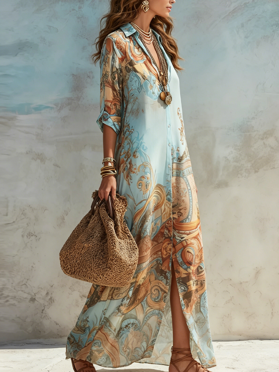 Isla | Maxi Shirt Dress