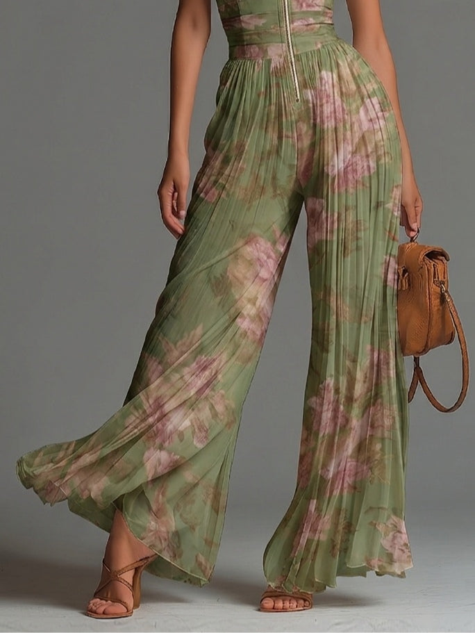 Ivy | Pleated Wide-Leg Jumpsuit