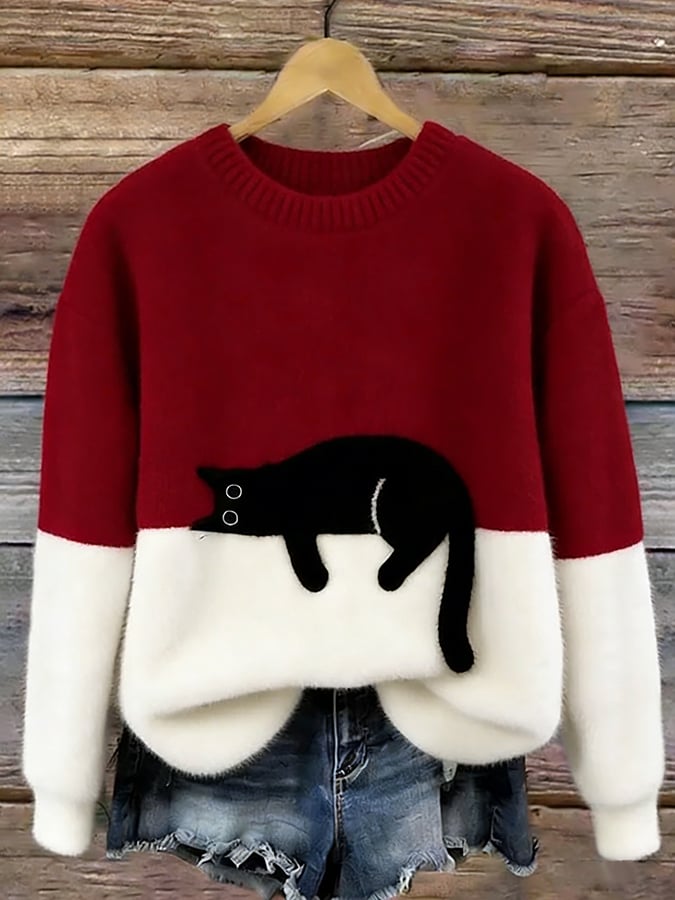 Fairmont | Casual Cat Graphic Sweater