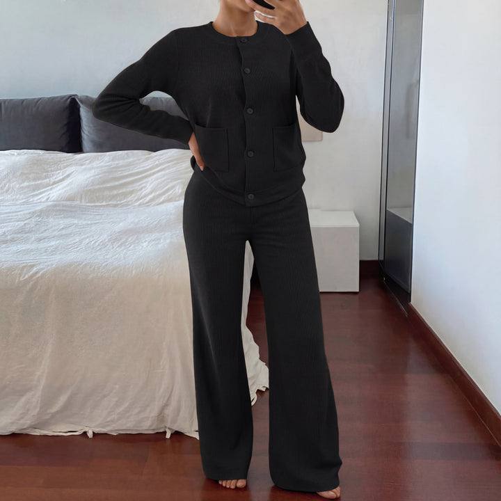 LUCIA | Cozy Knit Sweater &amp; Wide Leg Two-Piece Set