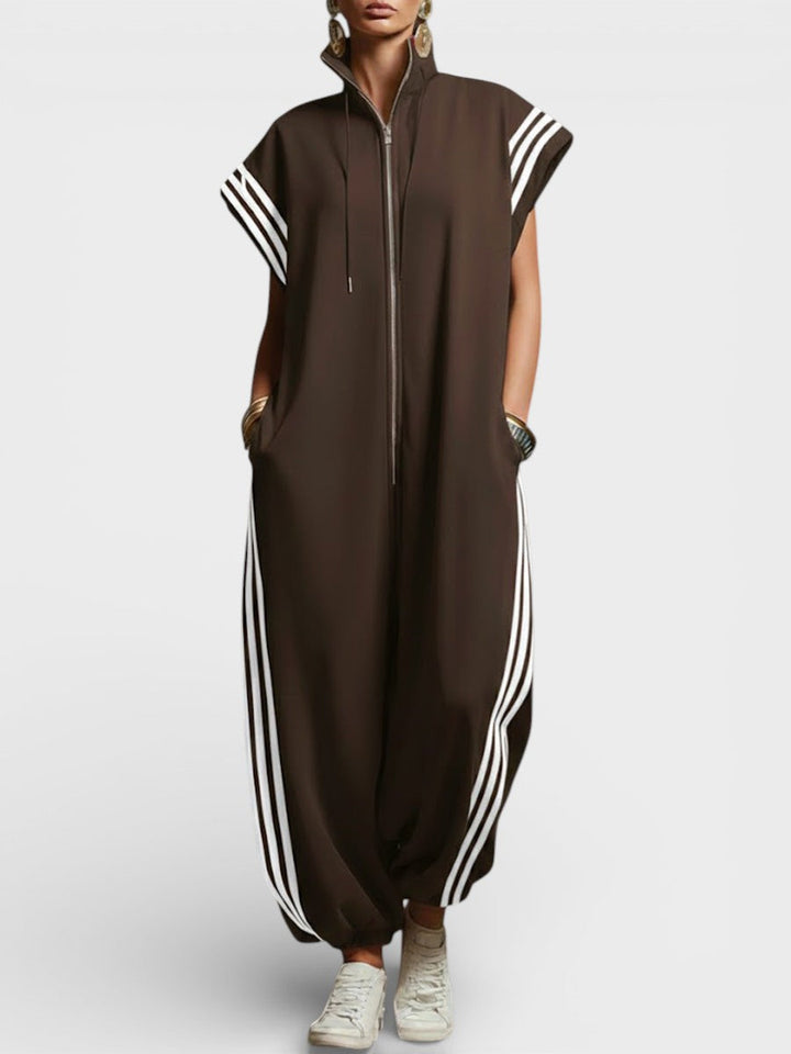 Valeria | Zip Neck Jumpsuit