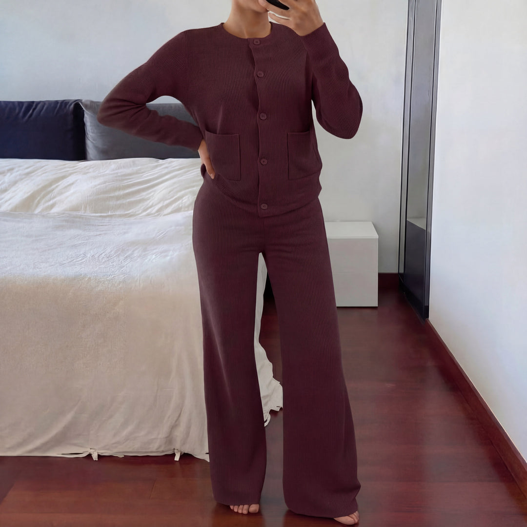 LUCIA | Cozy Knit Sweater &amp; Wide Leg Two-Piece Set